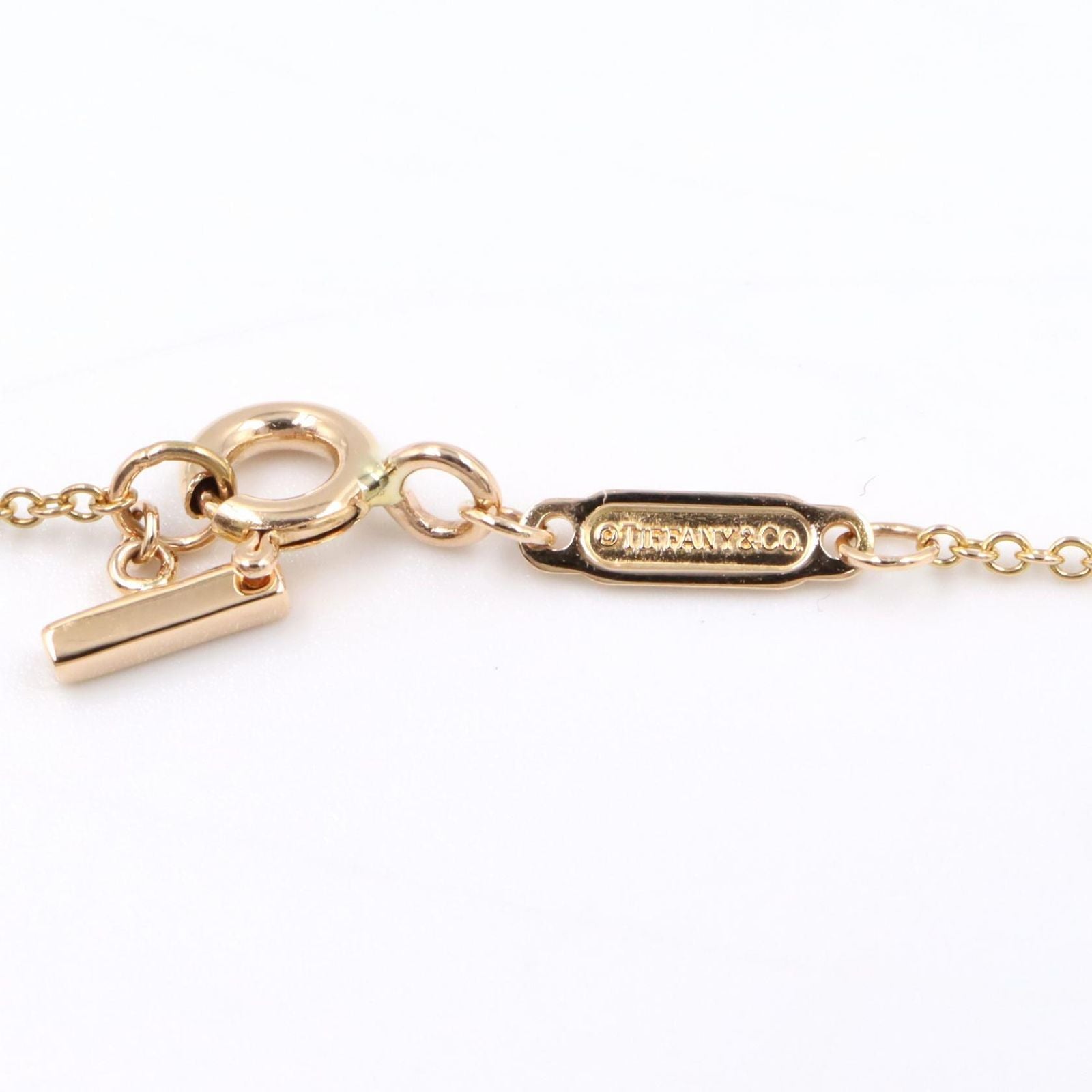 Tiffany & Co Necklace T Smile Mini Diamond 40.5 45.5 cm 18k Pink Gold — view 3