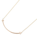 Tiffany & Co Necklace T Smile Small 40.5 45.5 cm 18k Pink Gold
