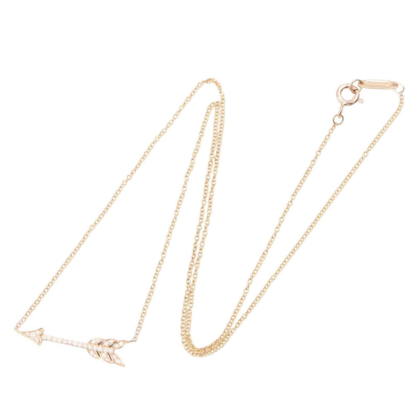 Tiffany & Co Necklace Arrow Diamond 18k Pink Gold — view 2
