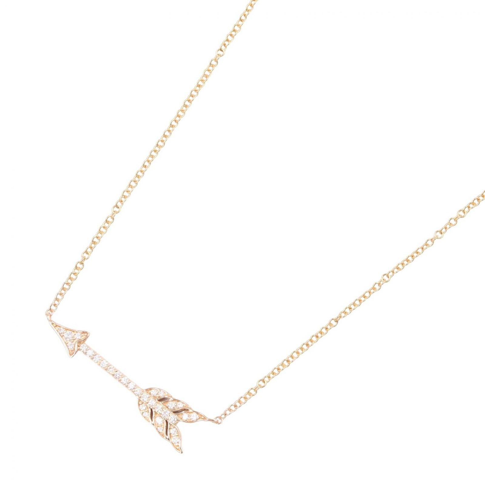 Tiffany & Co Necklace Arrow Diamond 18k Pink Gold