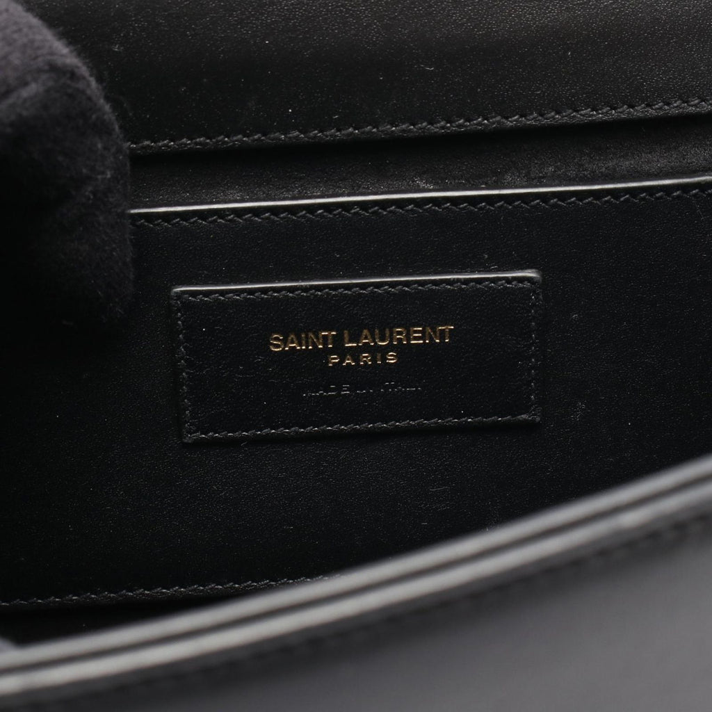 Saint Laurent Paris Shoulder Bag Kate Monogram Black Leather Tassel — view 4