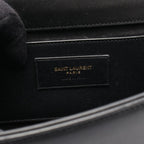 Saint Laurent Paris Shoulder Bag Kate Monogram Black Leather Tassel — view 4