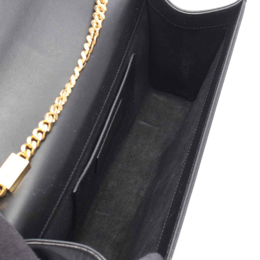 Saint Laurent Paris Shoulder Bag Kate Monogram Black Leather Tassel — view 3