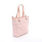 Chanel Tote Paris Biarritz PM Pink Canvas Leather PM — view 2