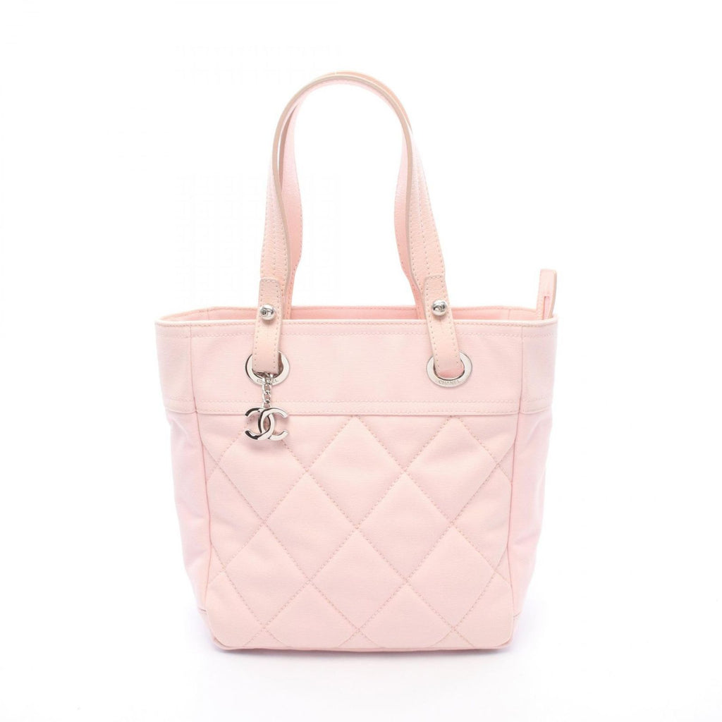 Chanel Tote Paris Biarritz PM Pink Canvas Leather PM