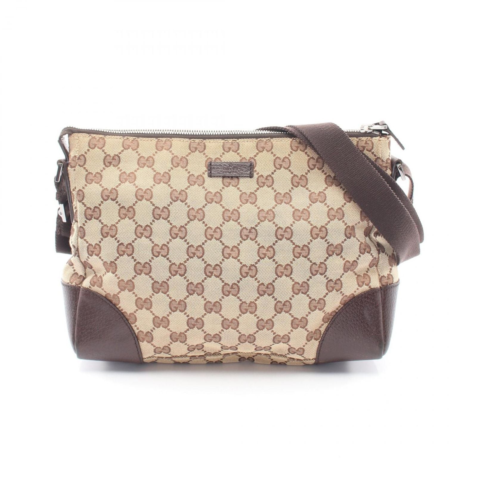 Gucci Shoulder Bag GG Canvas Beige Brown