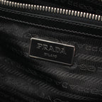 Prada Tote Skull Studs 2-Way Black Nylon Saffiano Leather Shoulder — view 4
