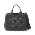 Prada Tote Canapa 2-Way Black Denim