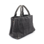 Prada Tote Canapa 2-Way Black Denim — view 2