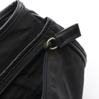Prada Shoulder Bag Black Nylon Saffiano Leather — view 9