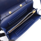 Prada Shoulder Bag Quilted Blue Nylon Leather Wallet — view 3