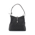 Gucci Shoulder Bag Jackie GG Canvas Black New