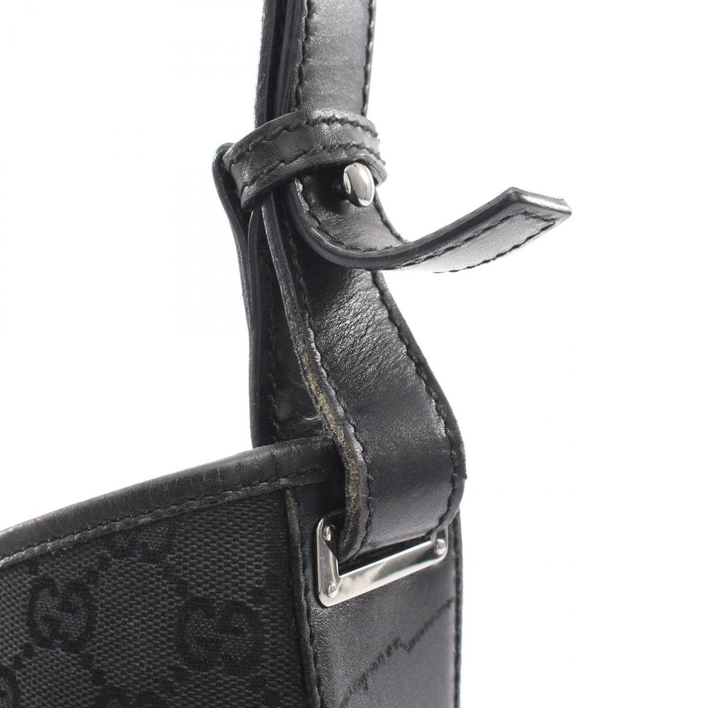Gucci Shoulder Bag Jackie GG Canvas Black New — view 7