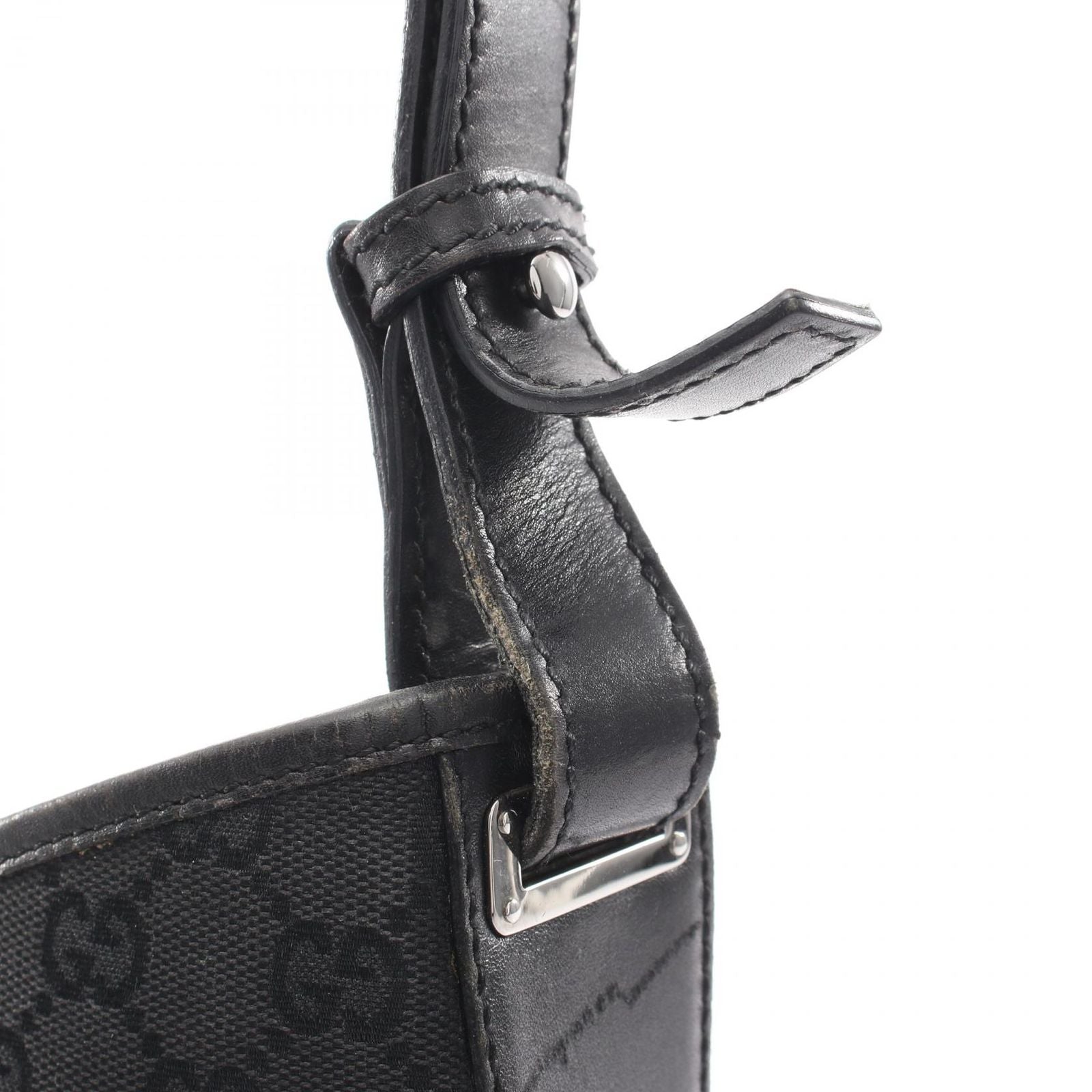 Gucci Shoulder Bag Jackie GG Canvas Black New — view 7