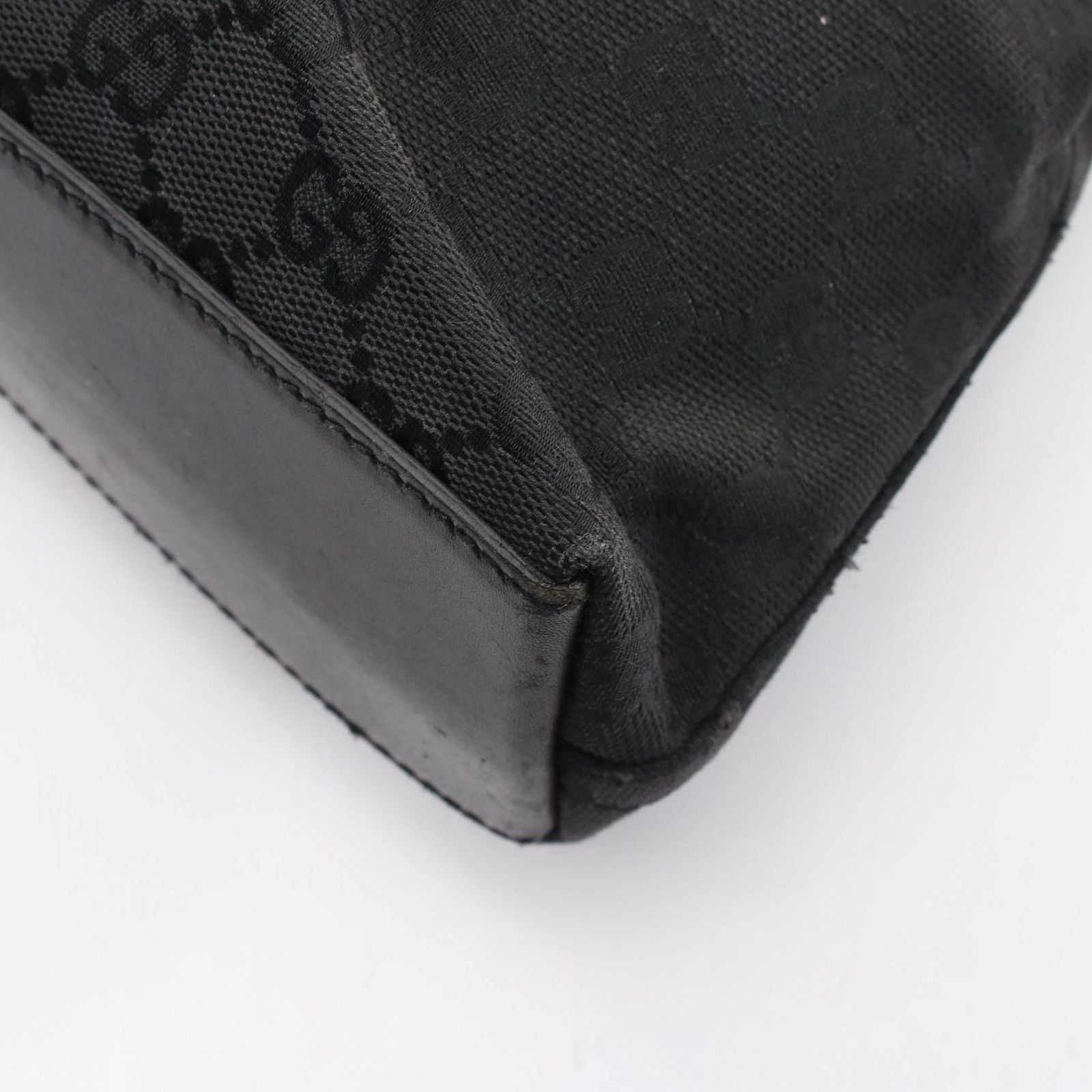 Gucci Shoulder Bag Jackie GG Canvas Black New — view 8