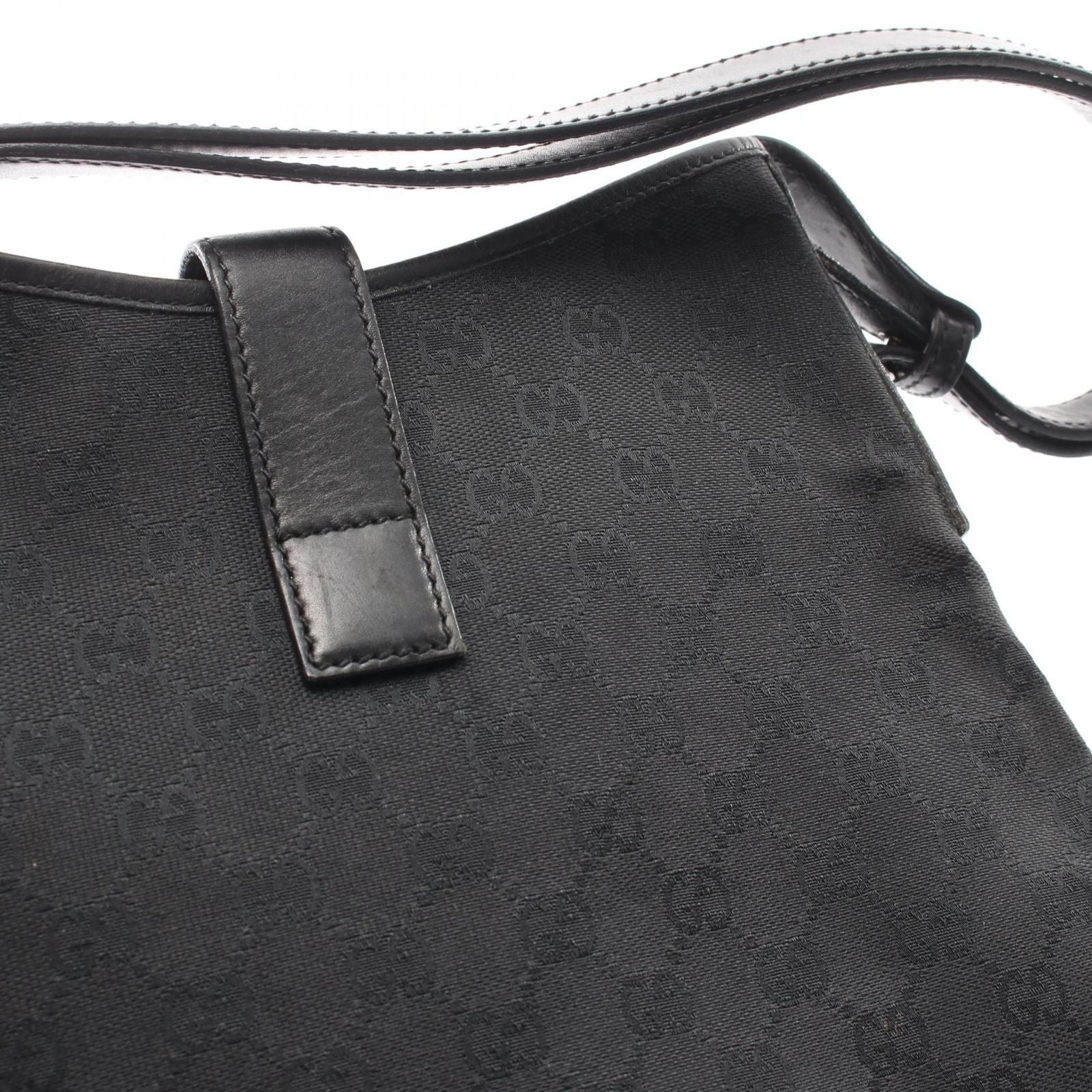 Gucci Shoulder Bag Jackie GG Canvas Black New — view 5