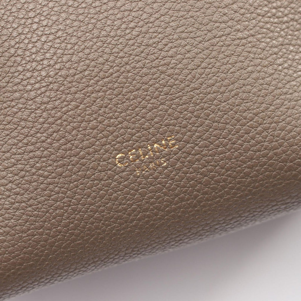 Celine Shoulder Bag Sangle Bucket Small Gray Leather — view 4