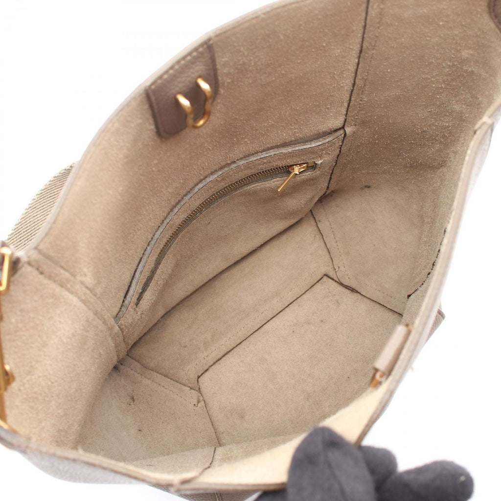 Celine Shoulder Bag Sangle Bucket Small Gray Leather — view 3