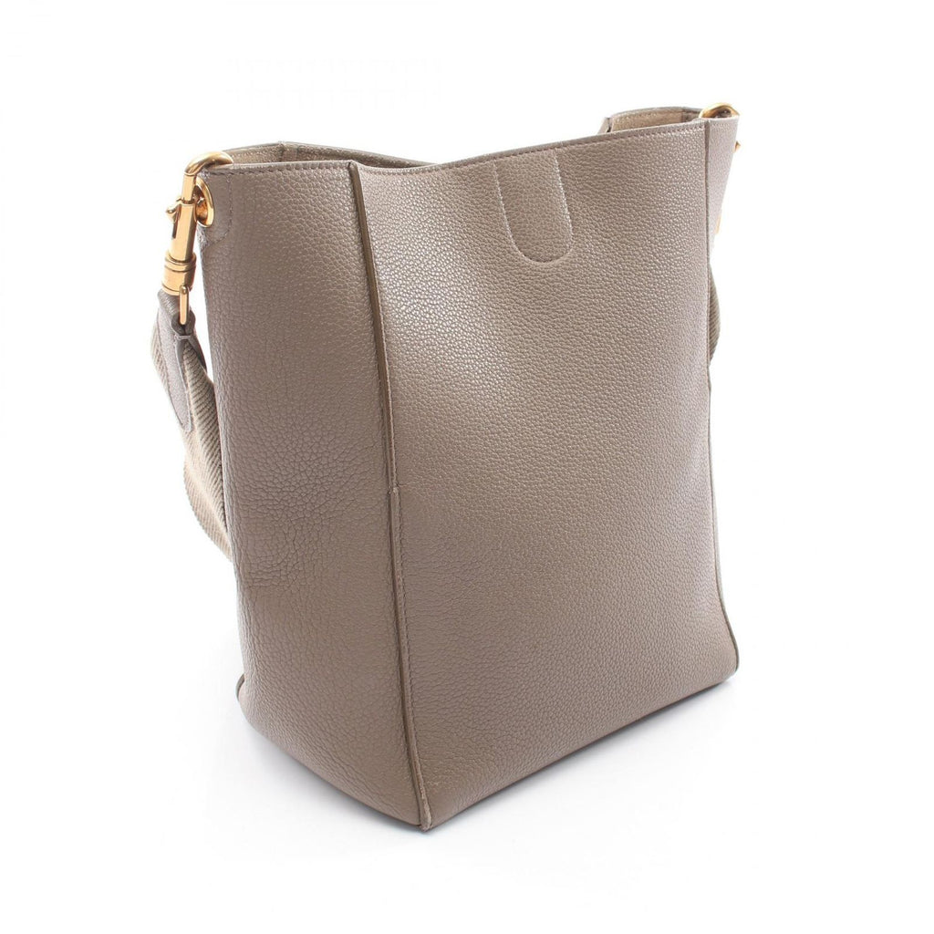 Celine Shoulder Bag Sangle Bucket Small Gray Leather — view 2