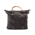 Gucci Tote Bamboo 002 Dark Brown Nylon Leather
