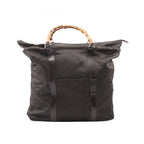 Gucci Tote Bamboo 002 Dark Brown Nylon Leather