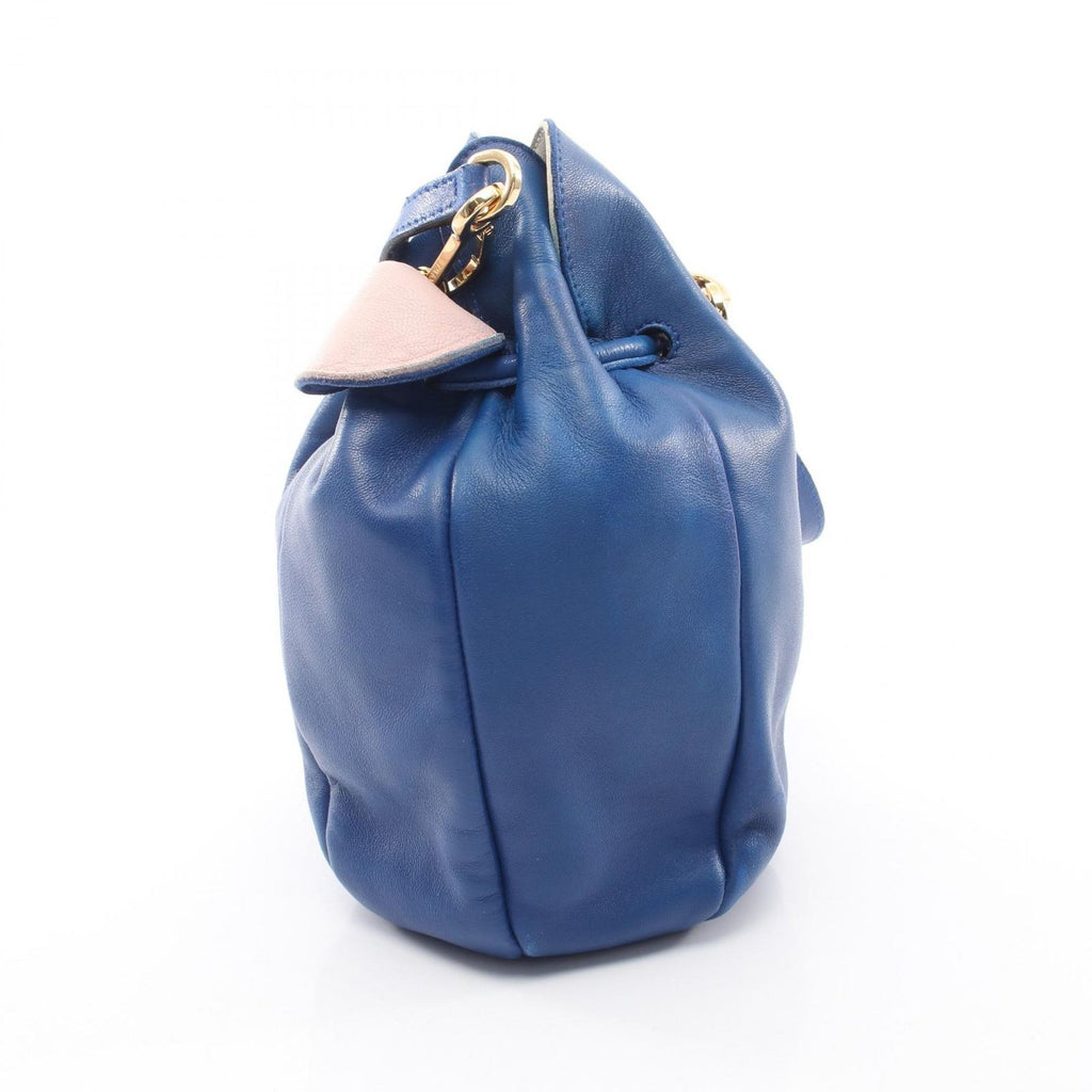 Loewe Shoulder Bag Ramenco Micro Petal Blue Leather Flamenco — view 2