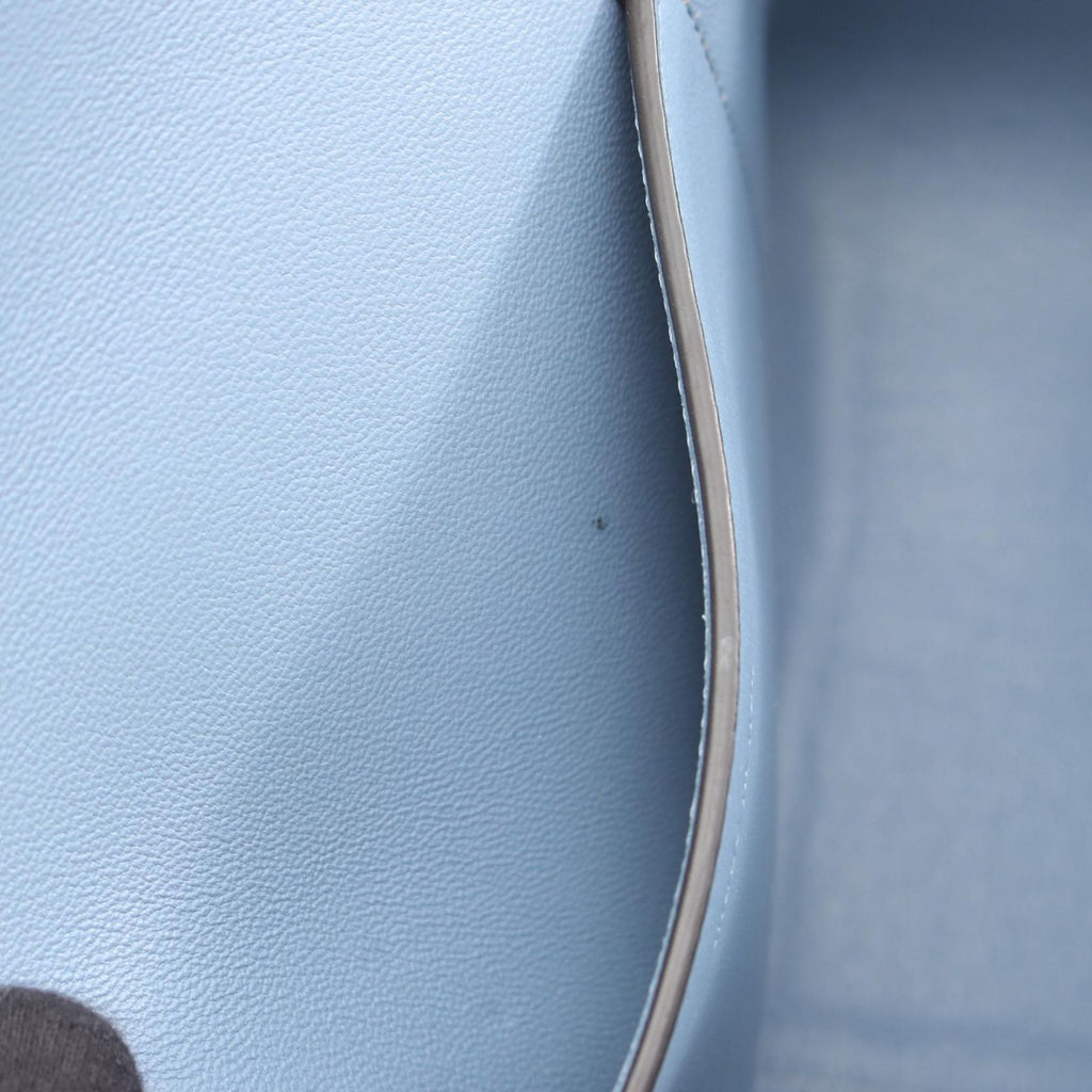 Celine Shoulder Bag Frame Gray Light Blue Leather — view 8
