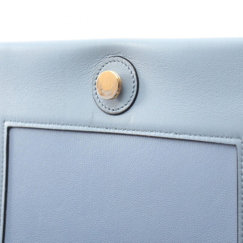 Celine Shoulder Bag Frame Gray Light Blue Leather — view 9
