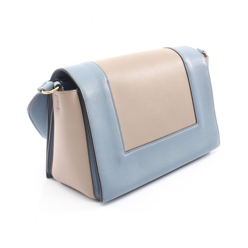Celine Shoulder Bag Frame Gray Light Blue Leather — view 2