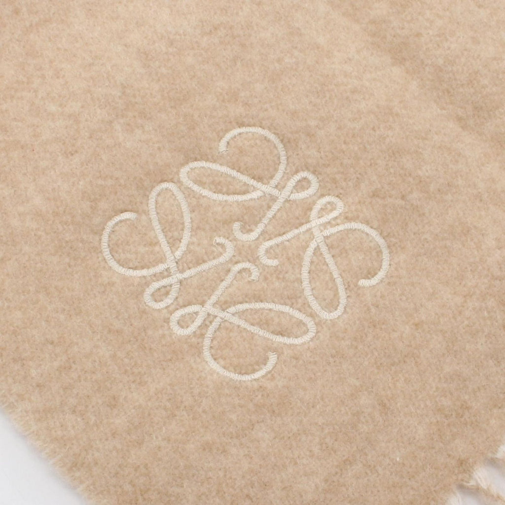 Loewe Scarf Anagram Bicolor Brown Wool — view 2