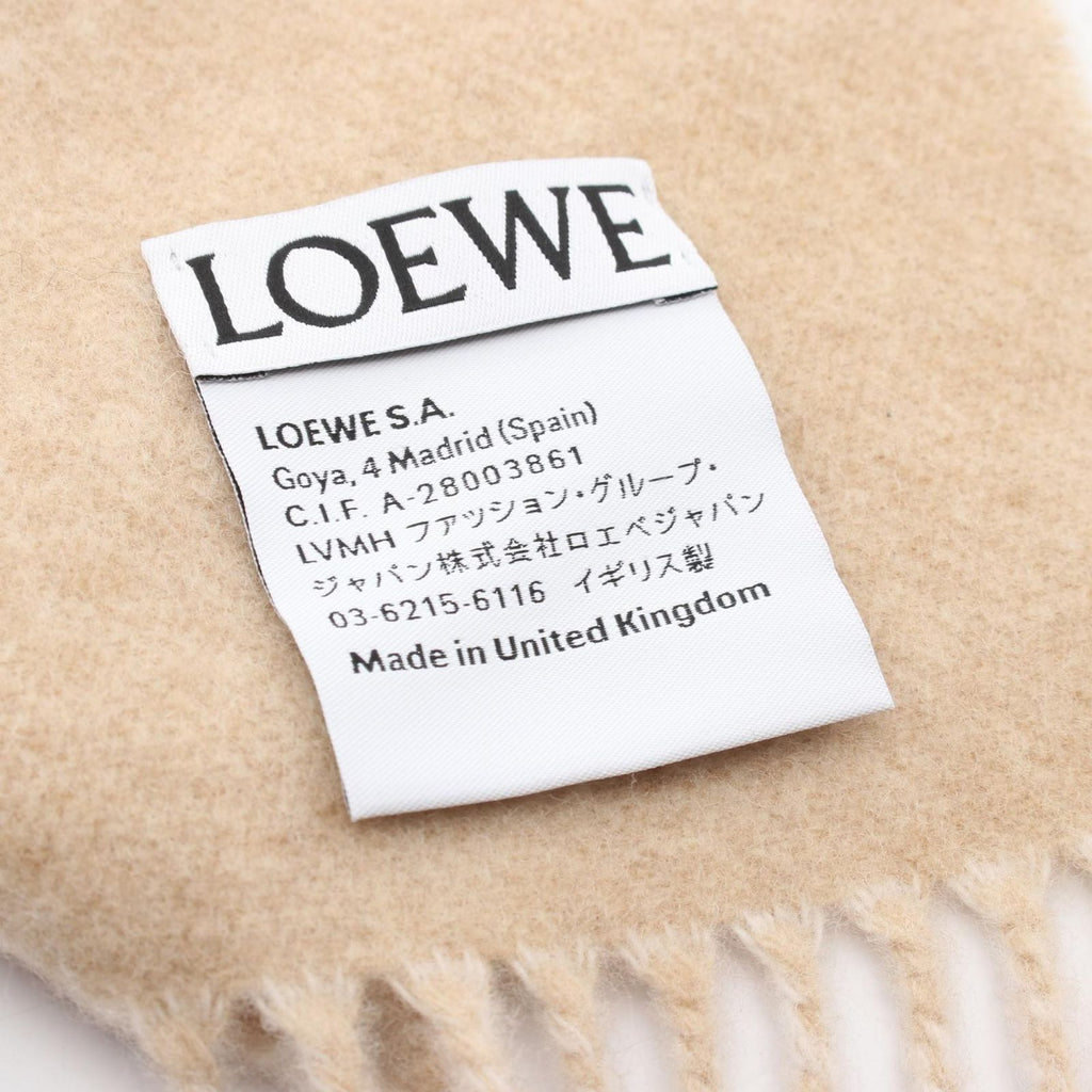 Loewe Scarf Anagram Bicolor Brown Wool — view 4