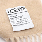Loewe Scarf Anagram Bicolor Brown Wool — view 4
