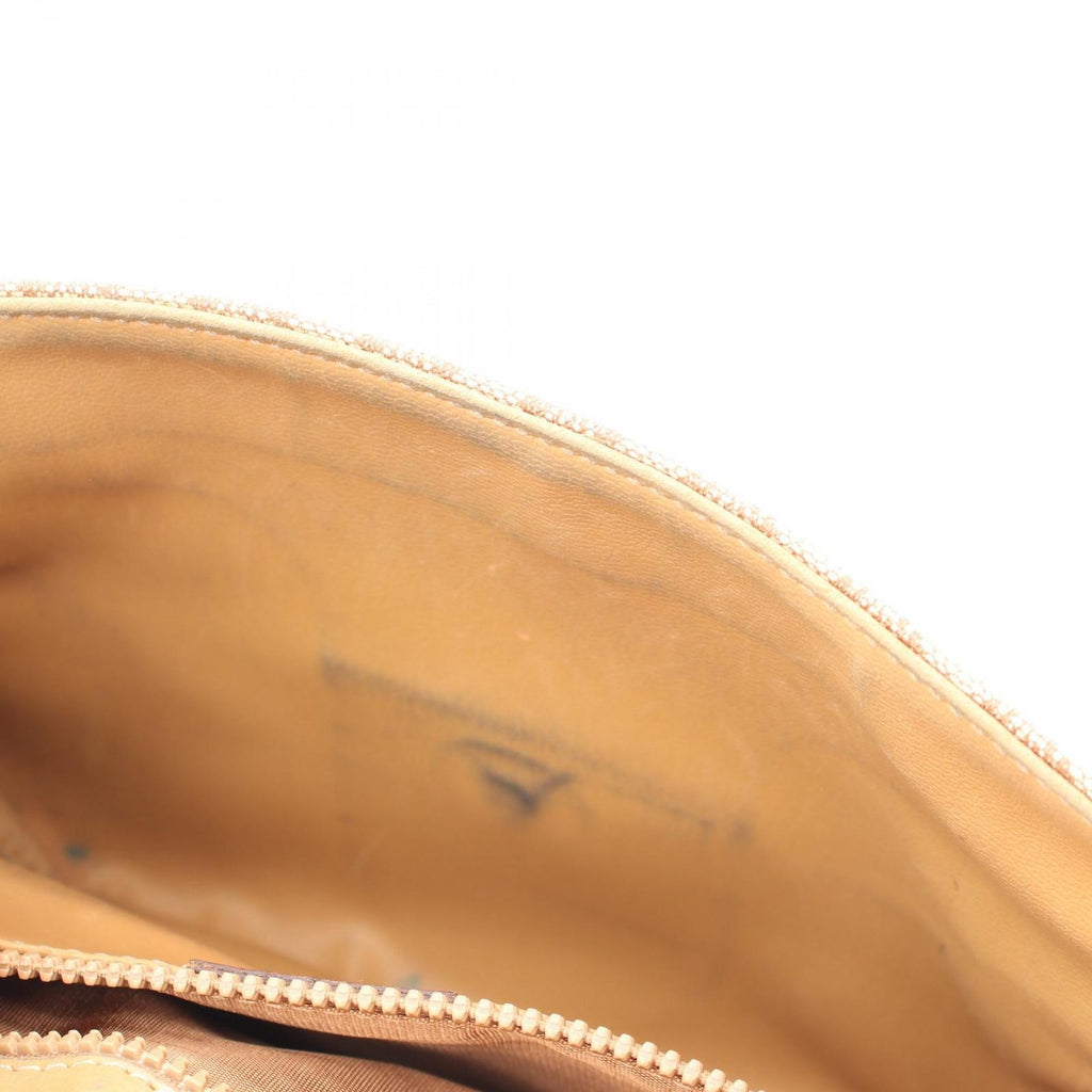 Celine Shoulder Bag Triomphe Beige Brown Canvas Leather Madakam — view 8
