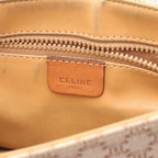 Celine Shoulder Bag Triomphe Beige Brown Canvas Leather Madakam — view 4