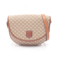 Celine Shoulder Bag Triomphe Beige Brown Canvas Leather Madakam
