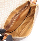 Celine Shoulder Bag Triomphe Beige Brown Canvas Leather Madakam — view 3