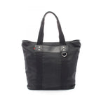 Gucci Tote Sherry Line Black Canvas Leather