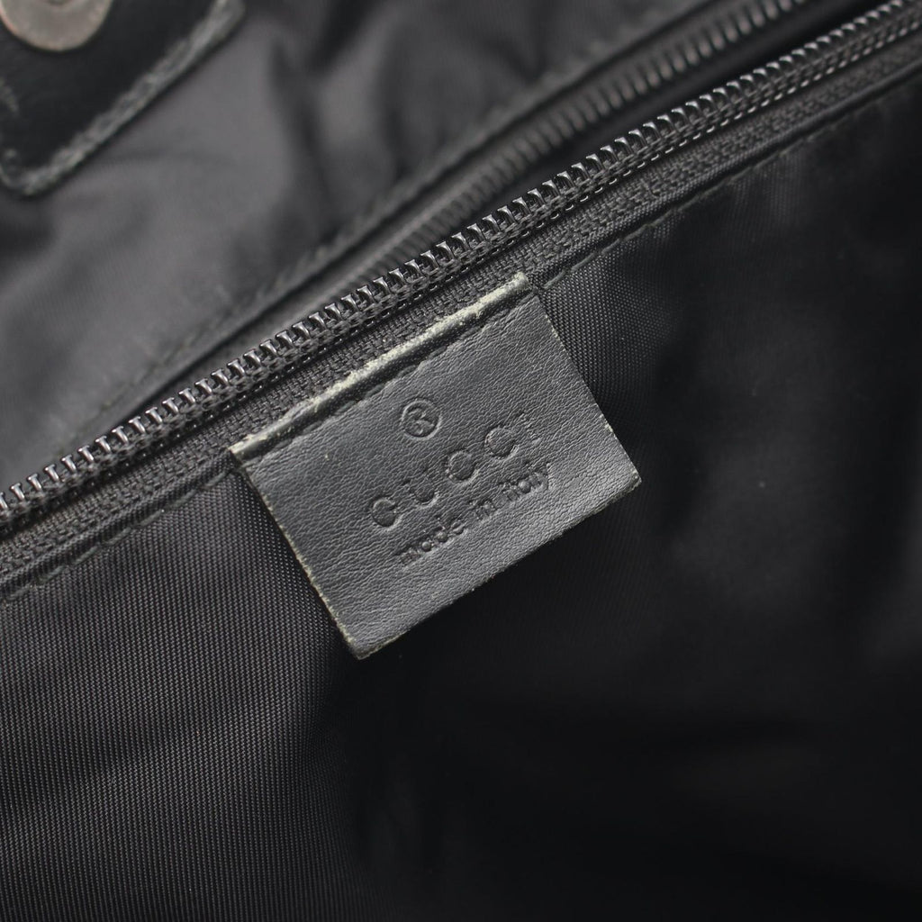 Gucci Tote Sherry Line Black Canvas Leather — view 4