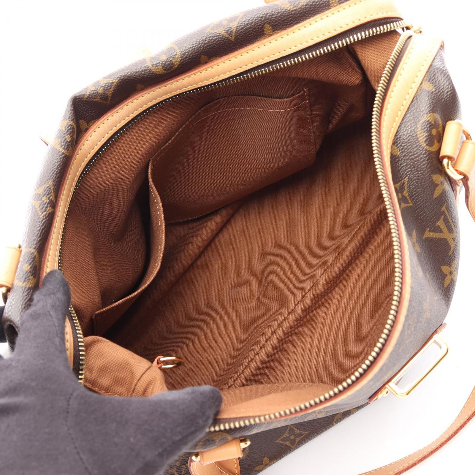 Louis Vuitton Shoulder Bag Strether PM Monogram Canvas Leather — view 3