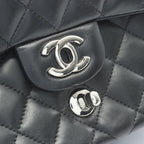 Chanel Shoulder Bag Mini Quilted Black Lambskin Chain — view 9