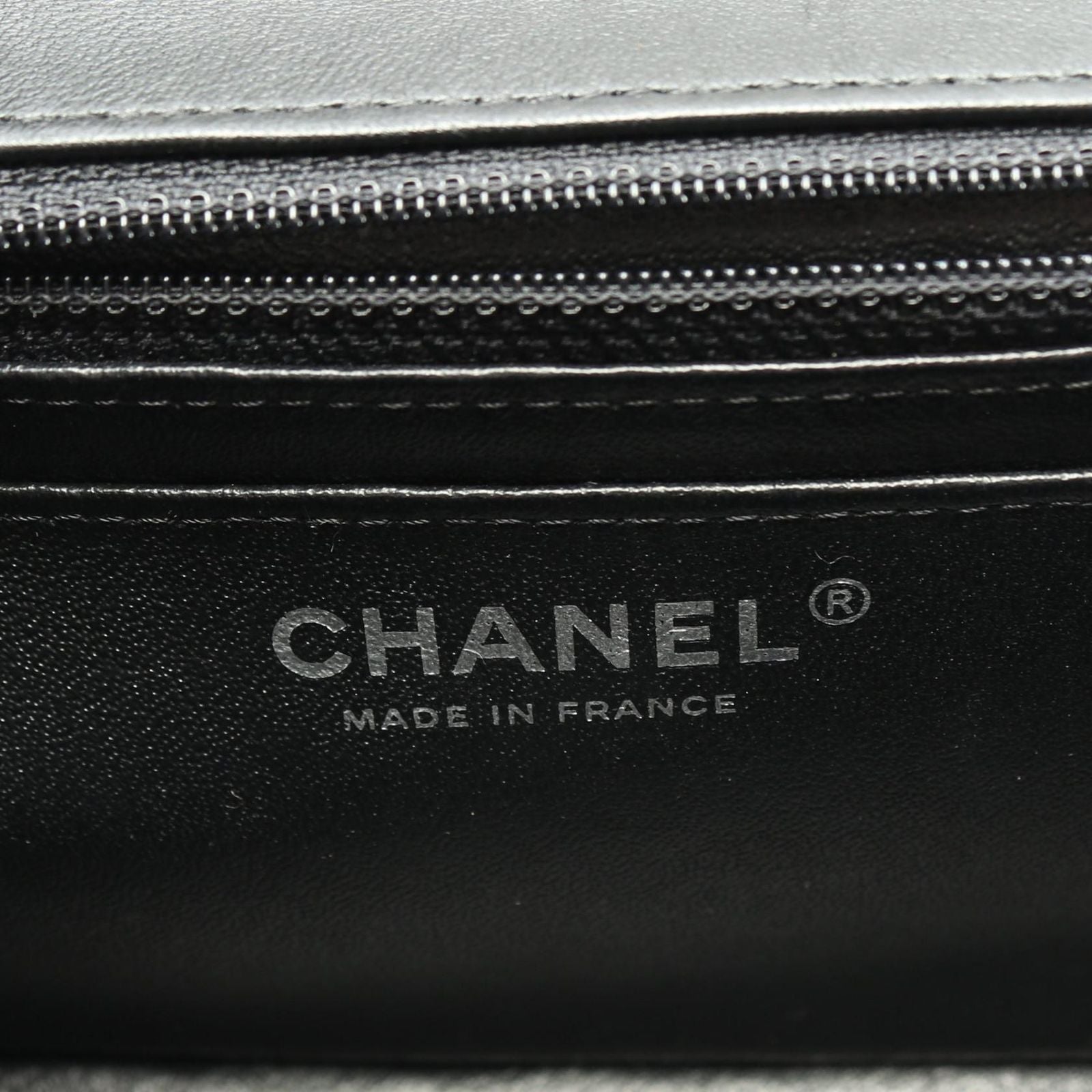 Chanel Shoulder Bag Mini Quilted Black Lambskin Chain — view 4