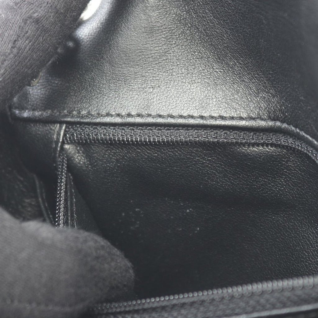 Chanel Shoulder Bag Mini Quilted Black Lambskin Chain — view 7