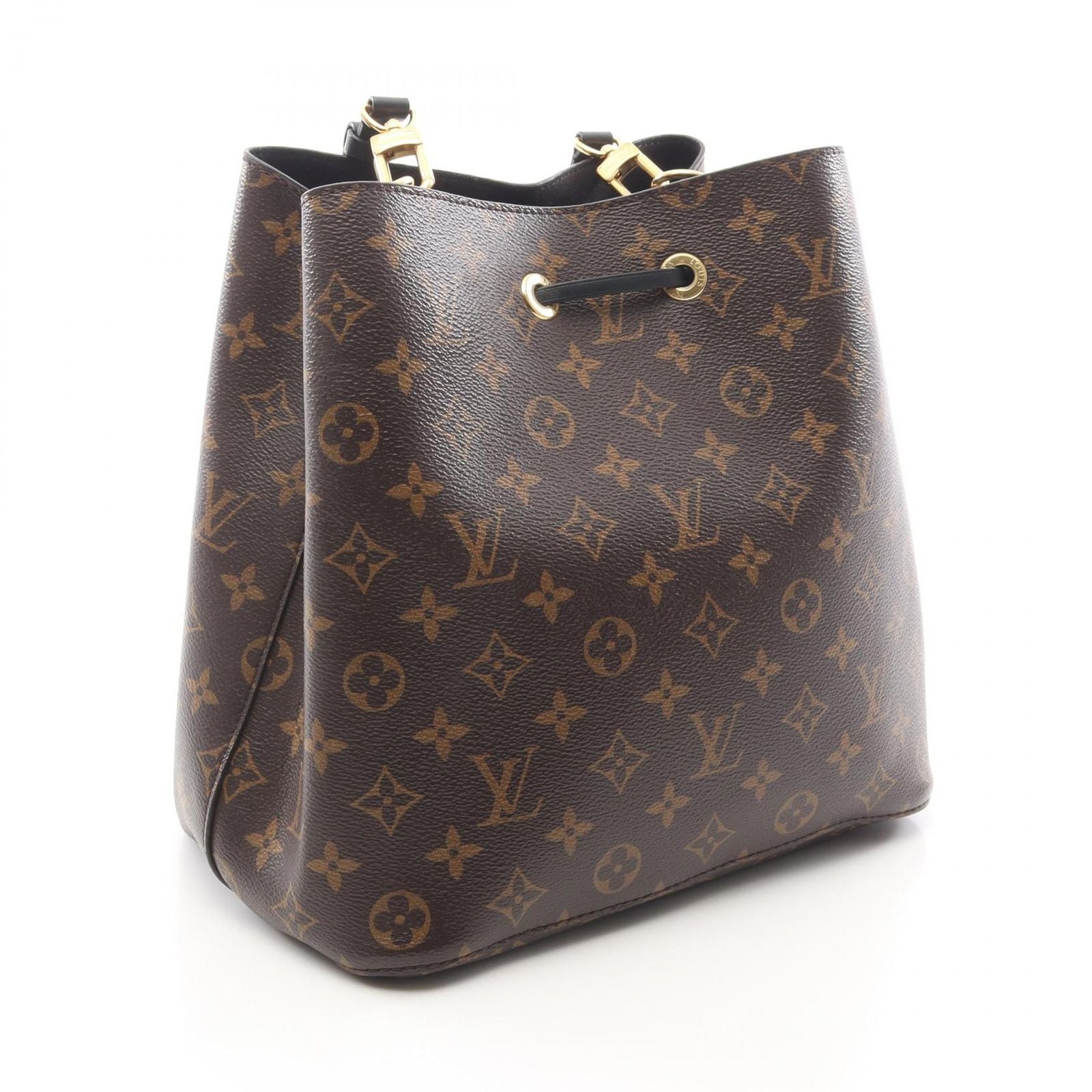 Louis Vuitton Shoulder Bag Neo Noe Noir Canvas Leather — view 2