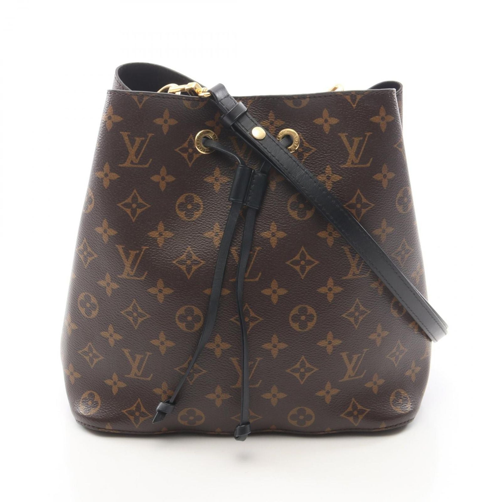 Louis Vuitton Shoulder Bag Neo Noe Noir Canvas Leather