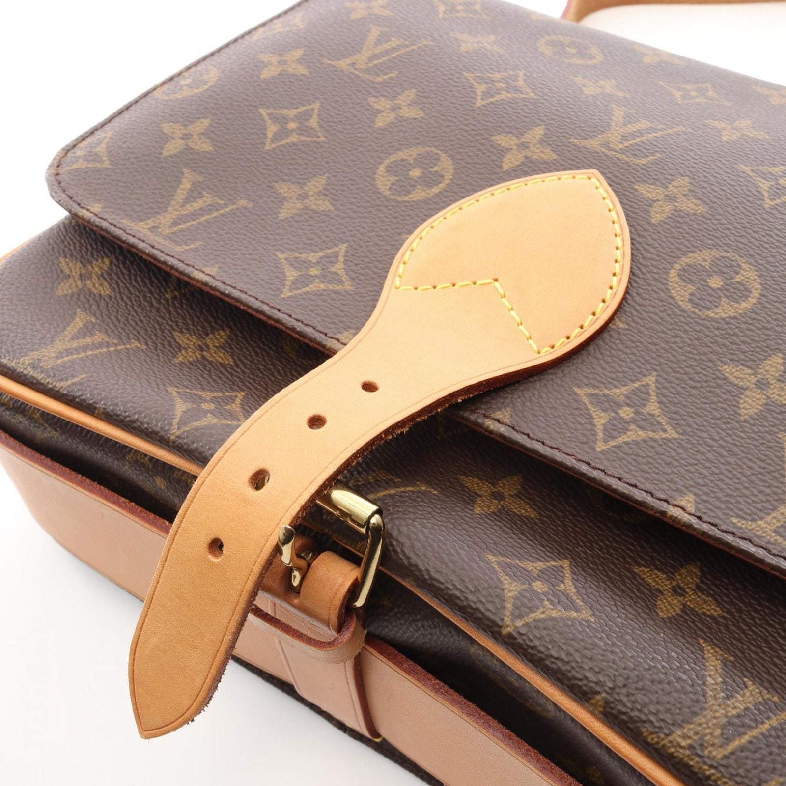 Louis Vuitton Shoulder Bag Cartouchiere GM Canvas Leather — view 6