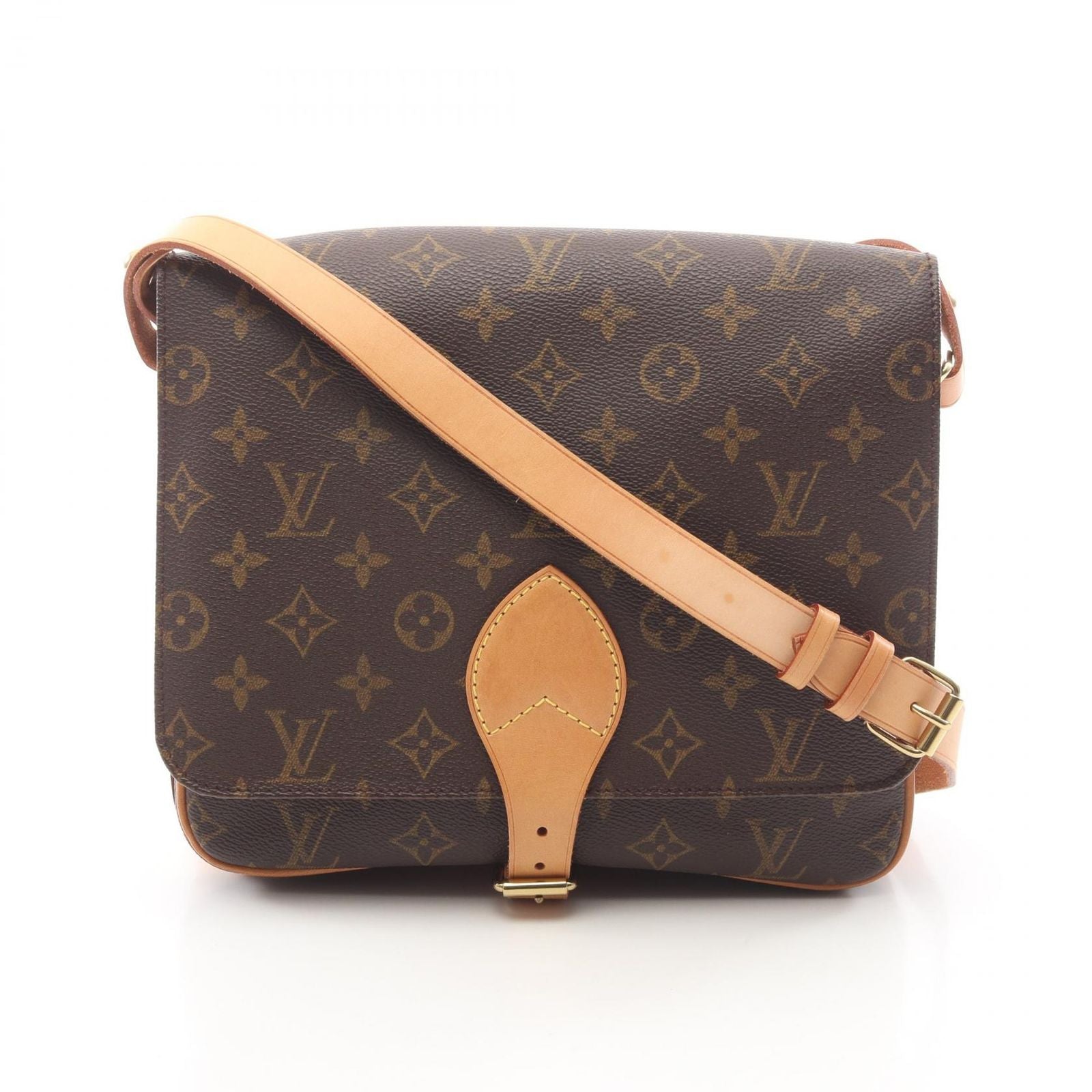 Louis Vuitton Shoulder Bag Cartouchiere GM Canvas Leather