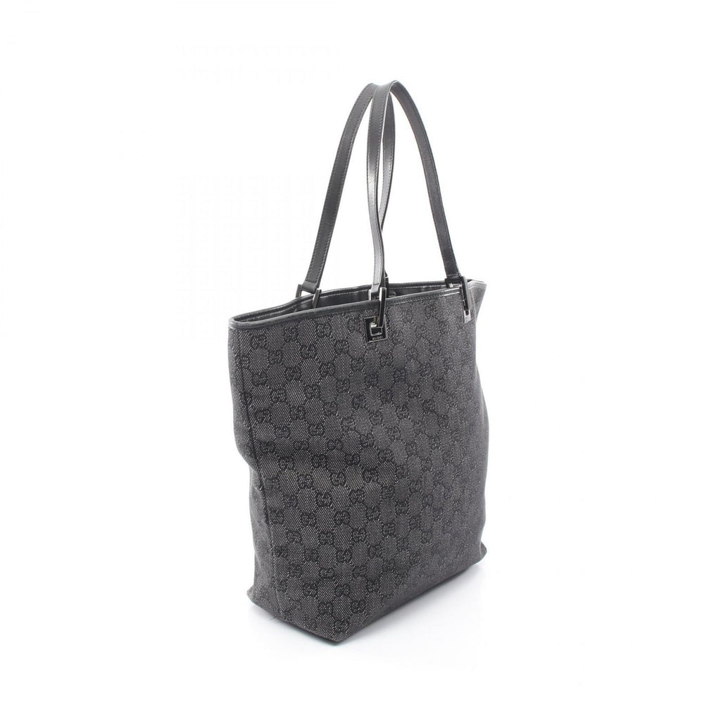 Gucci Tote GG Pattern Black Canvas Leather — view 2