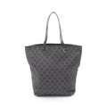 Gucci Tote GG Pattern Black Canvas Leather