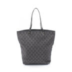 Gucci Tote GG Pattern Black Canvas Leather
