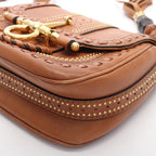 Gucci Shoulder Bag Bamboo Snuffle Bit Tassel Brown Leather — view 6